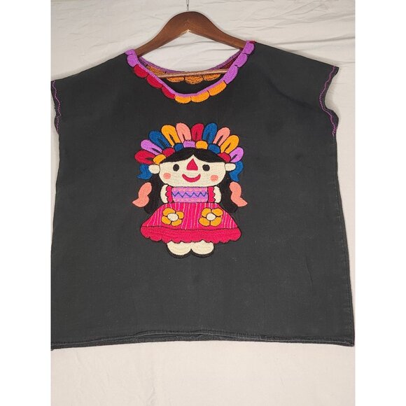 Mexican‎ kachina Doll shirt, Embroidered See measurements ( no size tag) - Picture 2 of 5